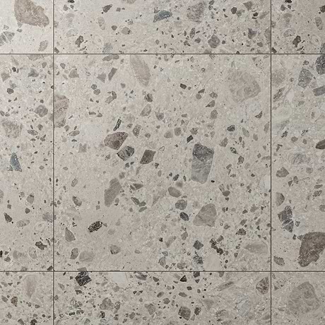Rizo Pavement Gray 48x48 Terrazzo Look Matte Porcelain Tile