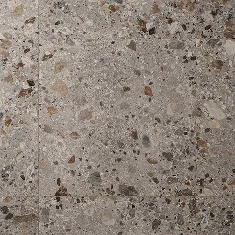 Rizo Fossil Gray 48x48 Terrazzo Look Matte Porcelain Tile