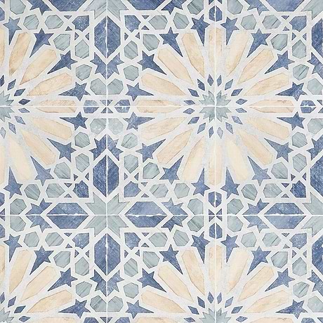Alesso Deco Marla Multicolor 8x8 Matte Porcelain Tile