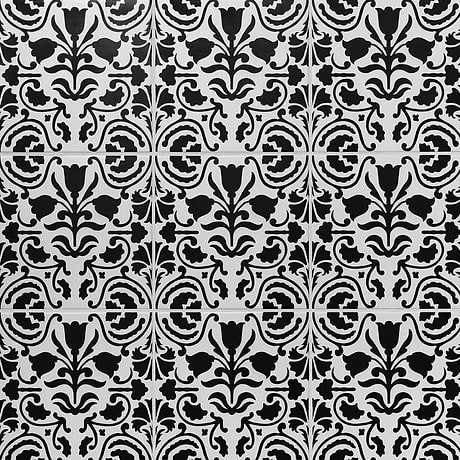 Elowynn Belle Eclipse White 8x8 Matte Porcelain Tile by Kravet