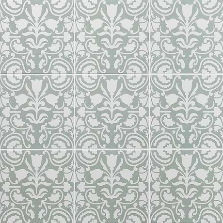 Elowynn Belle Seafoam Green 8x8 Matte Porcelain Tile by Kravet