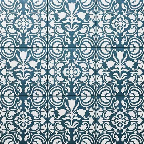 Elowynn Haven & Belle Marina Blue 8x8 Matte Porcelain Tile by Kravet