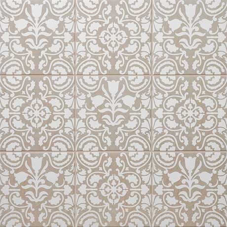 Elowynn Haven & Belle Sand Beige 8x8 Matte Porcelain Tile by Kravet