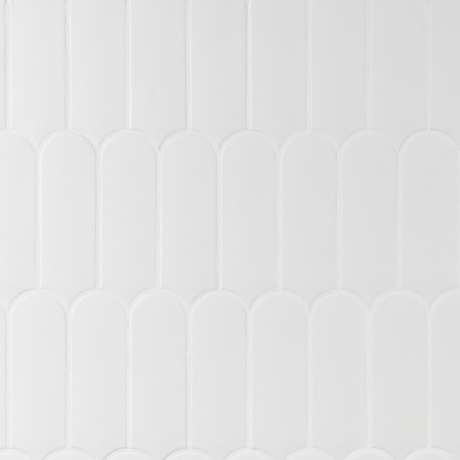 Parry White 3x8 Fishscale Matte Ceramic Tile