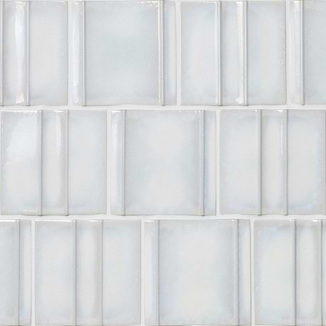 Kinro Winter White 6x6 3D  Crackled Glossy Porcelain Tile