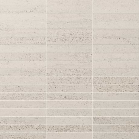 Treveso Gray 1x6 Stacked Limestone Look Matte Porcelain Mosaic Tile