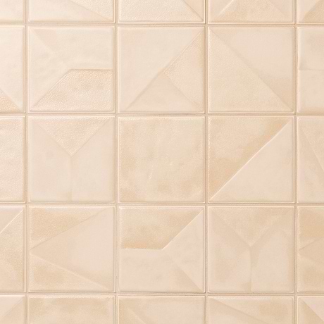Valenova Deco Sand Beige 5x5 Textured Matte Ceramic Tile by Stacy Garcia
