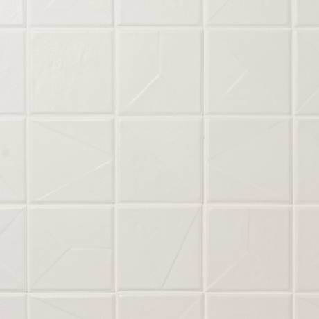 Valenova White 5x5 Matte Ceramic Tile by Stacy Garcia