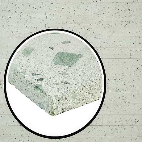 Mancala  Aquamarine Green 3x16 Matte Terrazzo Tile 