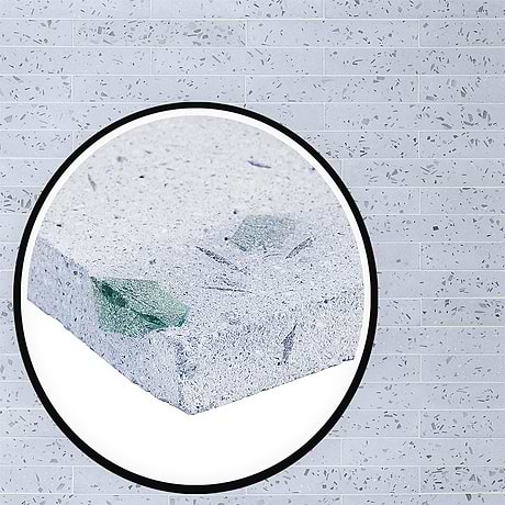 Mancala  Denim Blue 3x16 Matte Terrazzo Tile 
