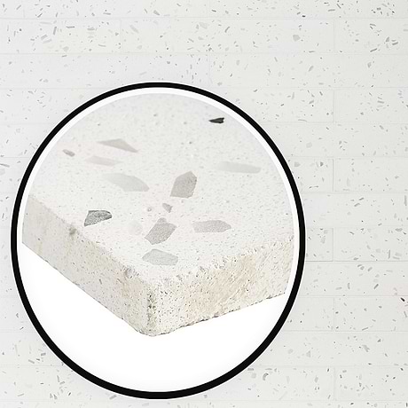 Mancala  White 3x16 Matte Terrazzo Tile 