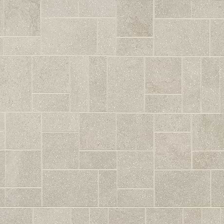 Acadia  French Pattern Linen White Matte Porcelain Mosaic Tile
