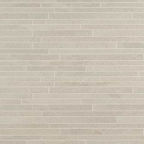 Acadia  Thin Strip Linen White Matte Porcelain Mosaic Tile