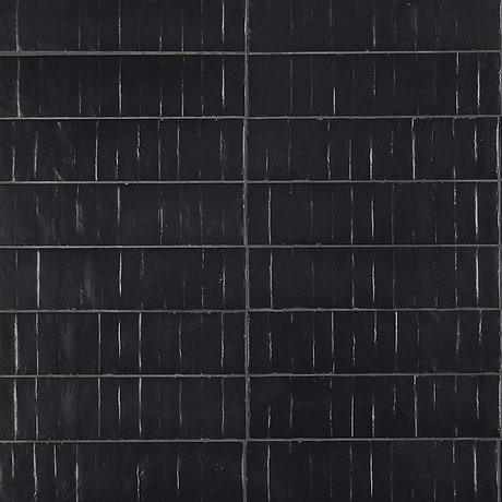 Rework Leather Black 3x12 Matte Porcelain Subway Tile