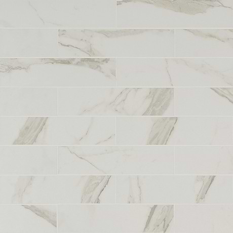Versilia Calacatta Oro White 3X12 Polished Porcelain Subway Tile