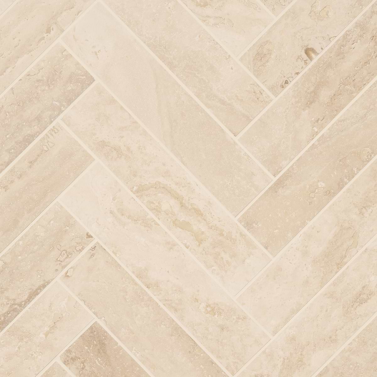 TRAVERTINE PREMIUM Ivory Travertine 2.5x12 Filled Brushed Vein Cut Tile