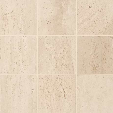 Travertine Premium Ivory Travertine 6x6 Vein Cut Filled Honed Tile