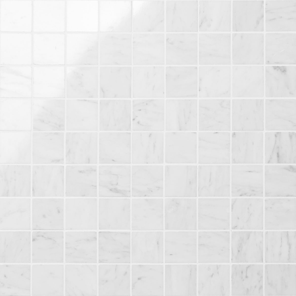 BIANCO CARRARA 2x2 Polished Marble Mosaic Tile