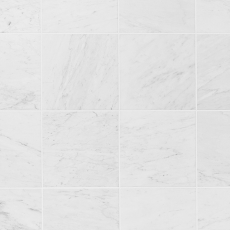 Bianco Carrara 8x8 Honed Marble Tile