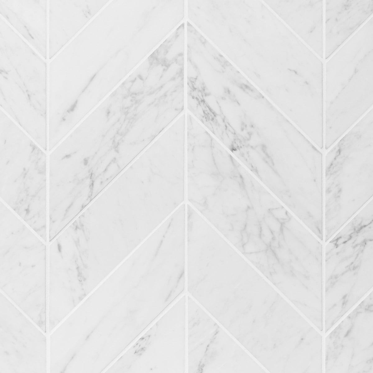 BIANCO CARRARA 3x12 Chevron Honed Marble Tile