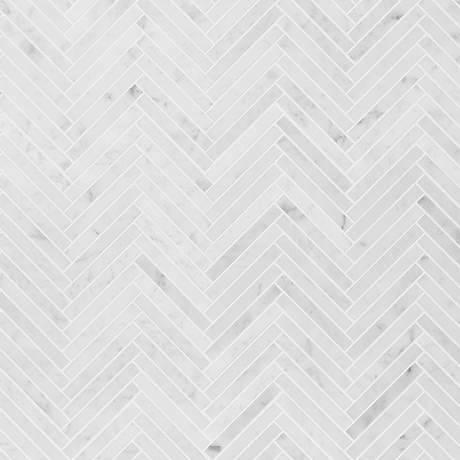 Bianco Carrara 1/2x4 Herringbone Honed Marble Mosaic Tile