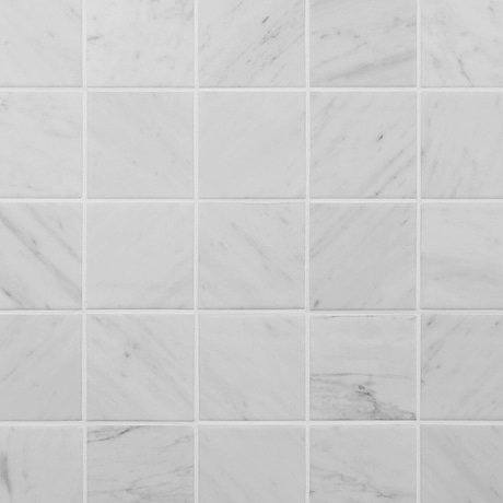 Velour Bianco Carrara 4x4 Leather Marble Tile
