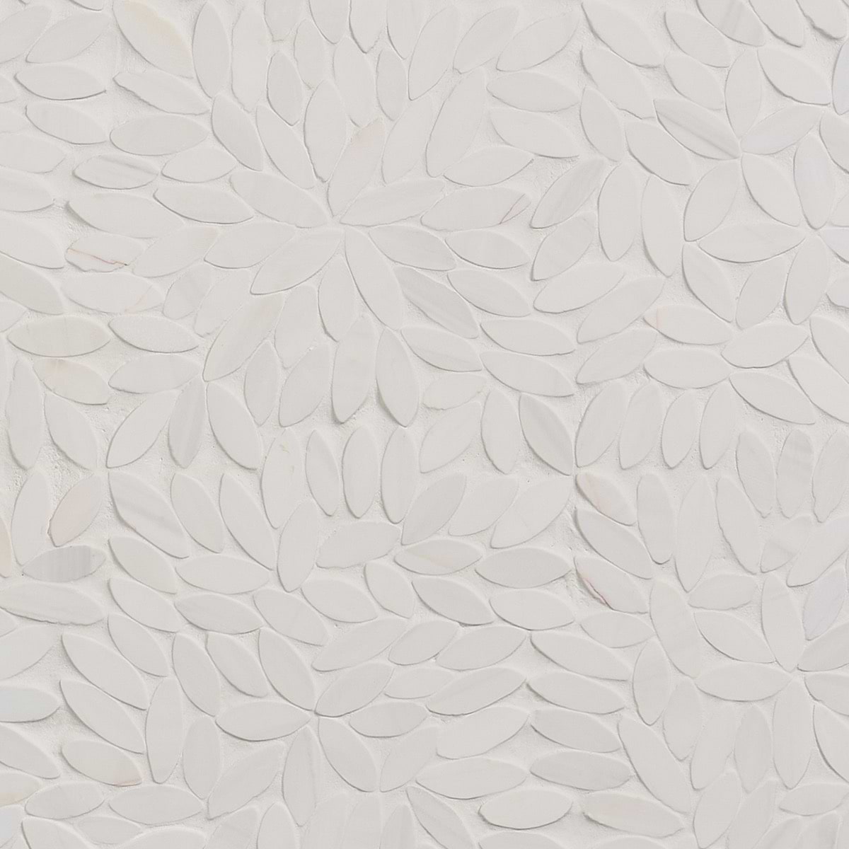 BREEZE Flower Bianco Dolomite Honed Marble Mosaic Tile