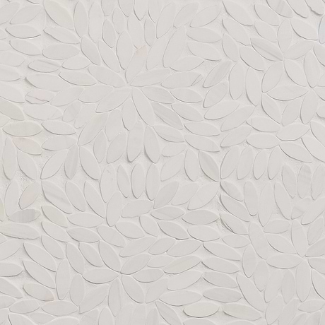 Breeze Flower Bianco Dolomite Honed Marble Mosaic Tile