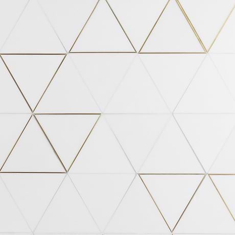 Verin Thassos White 6x6 Polished Marble & Brass Mosaic