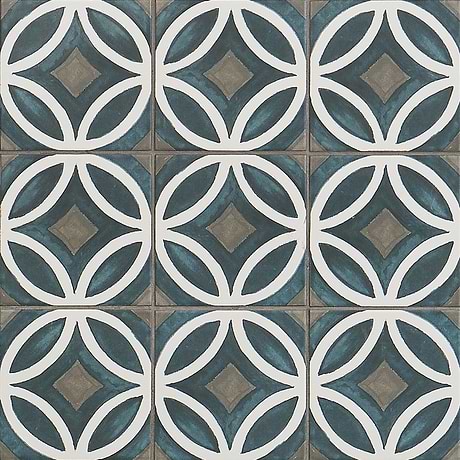 Breeze Nautilus Blue Deco 6x6 Matte Porcelain Tile