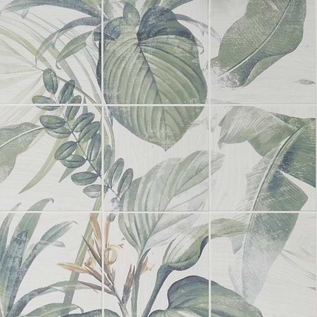 Wilder Spring Mural Green 8x8 Matte Porcelain Tile by Angela Harris