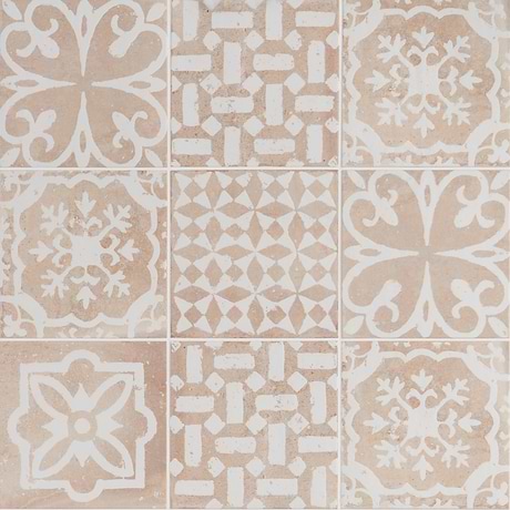 Mediterra Kasma Terra Cream Décor 8x8 Matte Porcelain Tile by Angela Harris