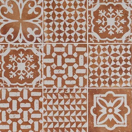 Mediterra Kasma Terracotta Décor 8x8 Matte Porcelain Tile by Angela Harris