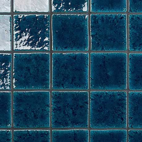 Breeze Ocean Blue 5" Square Crackled Glossy Porcelain Tile