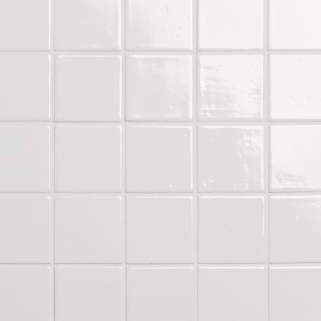 Morocco Blanco White 4x4 Square Glossy Porcelain Tile