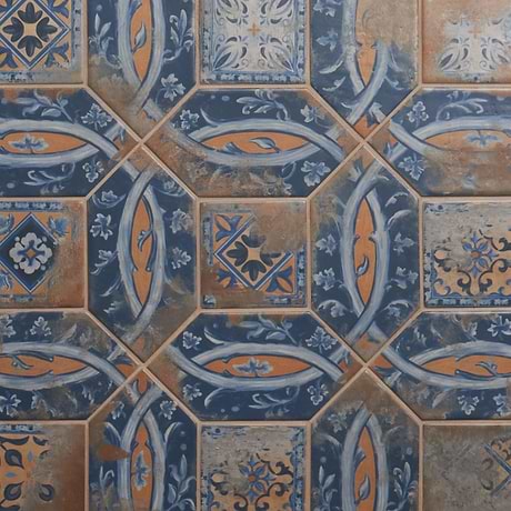Morocco Medina Multicolor 4x8 Picket and 4x4 Square Matte Porcelain Tile