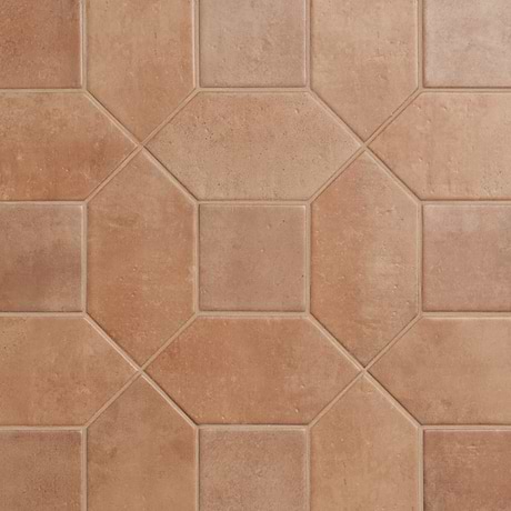 Morocco Terracotta 4x8 Picket and 4x4 Square Matte Porcelain Tile