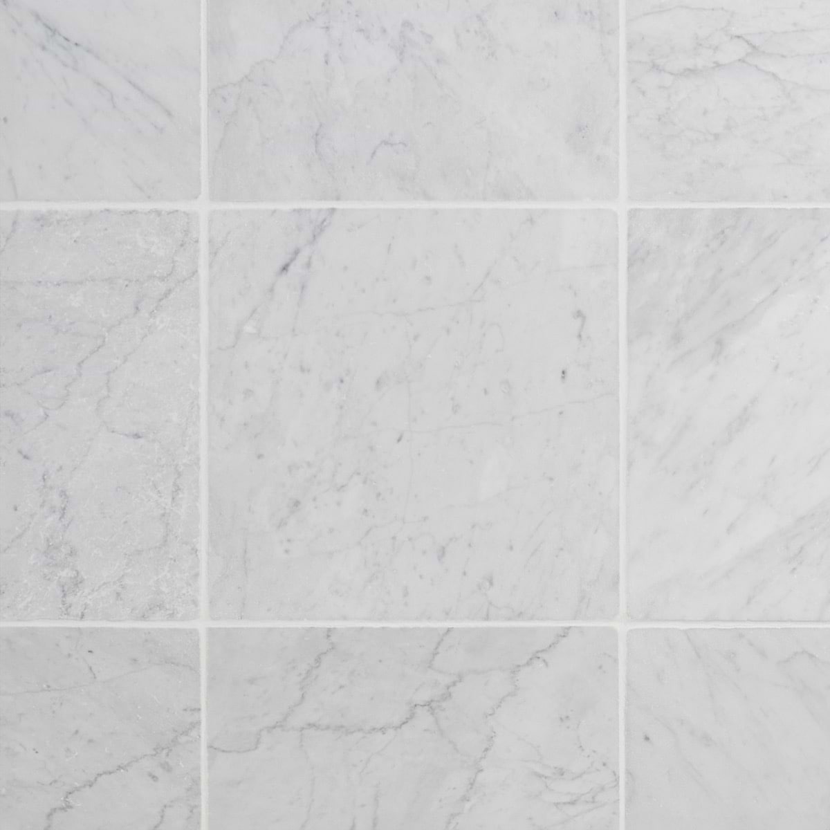 AVANTI Bianco Carrara White 12x12 Tumbled Marble Tile