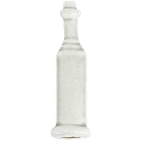 Nabi Tundra Gray 1x6 Crackled Glossy Glass Corner Base Molding