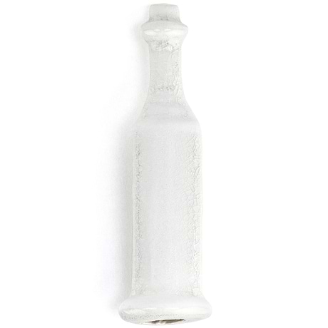 Nabi Glacier White 1x6 Crackled Glossy Glass Corner Base Molding