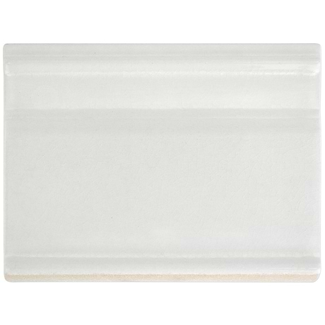 Nabi Glacier White 6x8 Crackled Glossy Glass Base Molding Liner