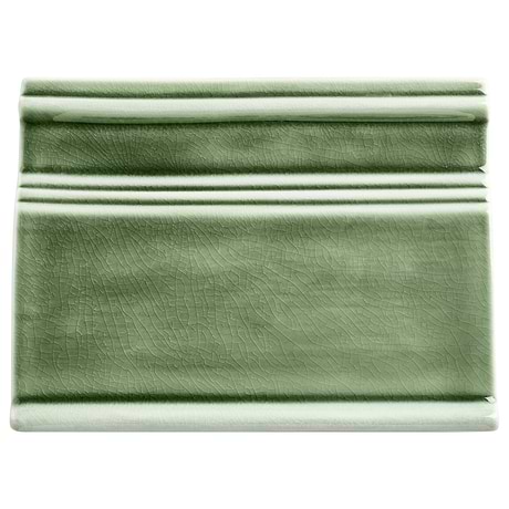 Nabi Trim Fern Green 6x8 Crackled Glass Base Molding Liner