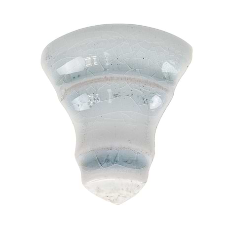 Nabi Arctic Blue 1x2 Crackled Glossy Glass Chair Rail Corner Piece