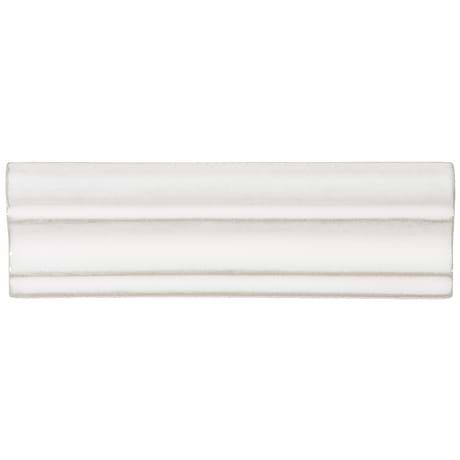 Nabi Natural White 2x6 Glossy Glass Chair Rail Liner