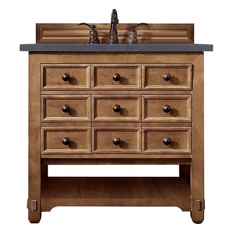 Malibu 36" Honey Alder Vanity and Charcoal Soapstone Quartz Counter by JMV