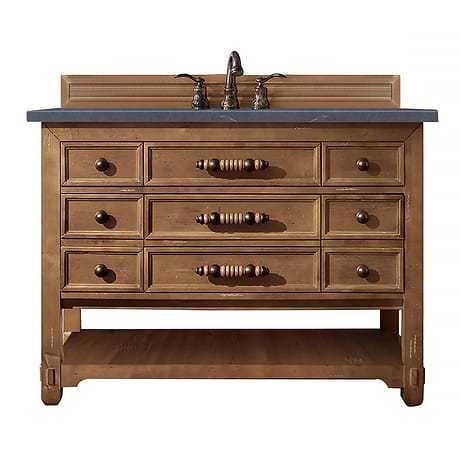 Malibu 48" Honey Alder Vanity and Charcoal Soapstone Quartz Counter by JMV