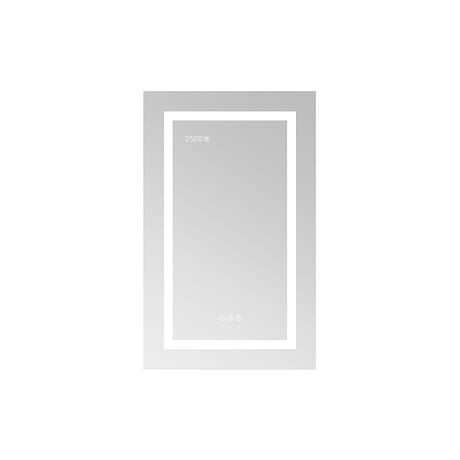 Rory Grooved 20x32" Rectangle Recessed or Wall Mounted Right-Hand LED Medicine Cabinet with Mirror