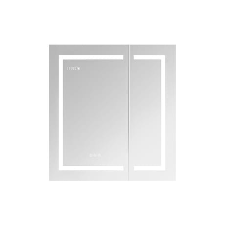 Rory Grooved 30x32" Rectangle Recessed or Wall Mounted LED Medicine Cabinet with Mirror