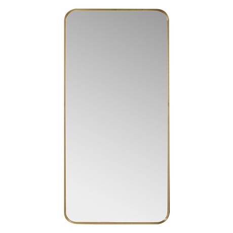Olinda Brushed Gold 18x36" Framed Rectangle Mirror