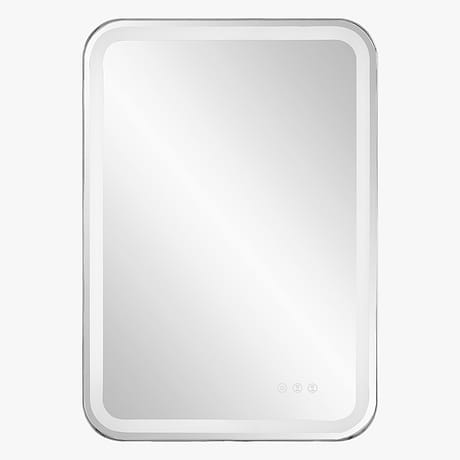 Liba Polished Nickel 22x32" Rectangle LED Mirror